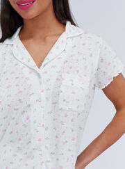 Rosebud pointelle short pyjama set