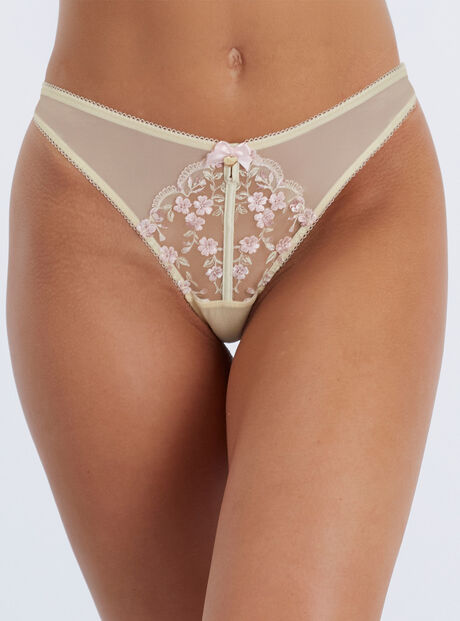 Estelle embroidered thong