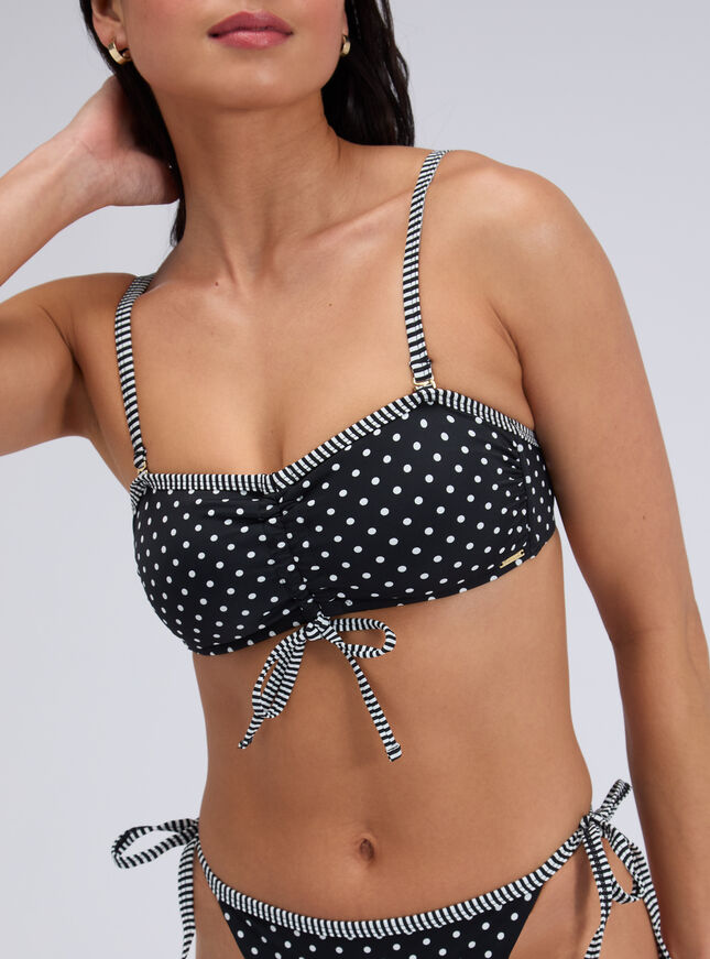 Vivara polka dot multiway bandeau bikini top