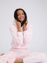 Fluffy heart lounge set