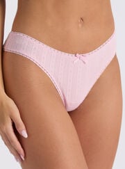 Gigi cherry embroidered cheeky brazilian knickers