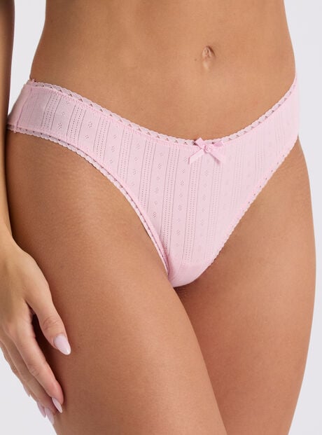 Gigi cherry embroidered cheeky brazilian knickers
