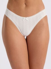 Gigi heart embroidered cheeky brazilian knickers