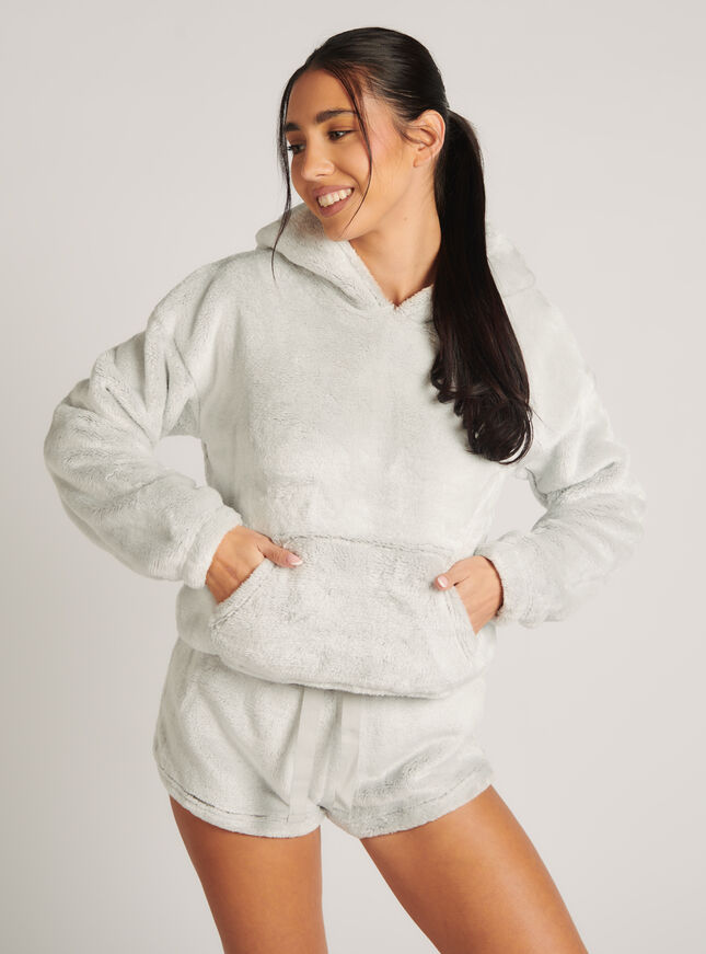 Fluffy penguin short pyjama set