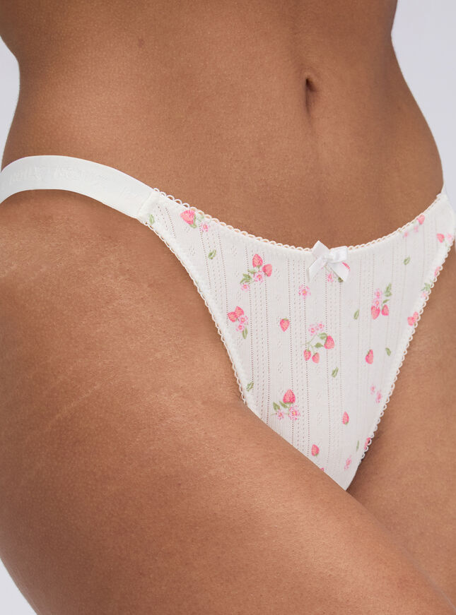 Gigi pointelle berry thong