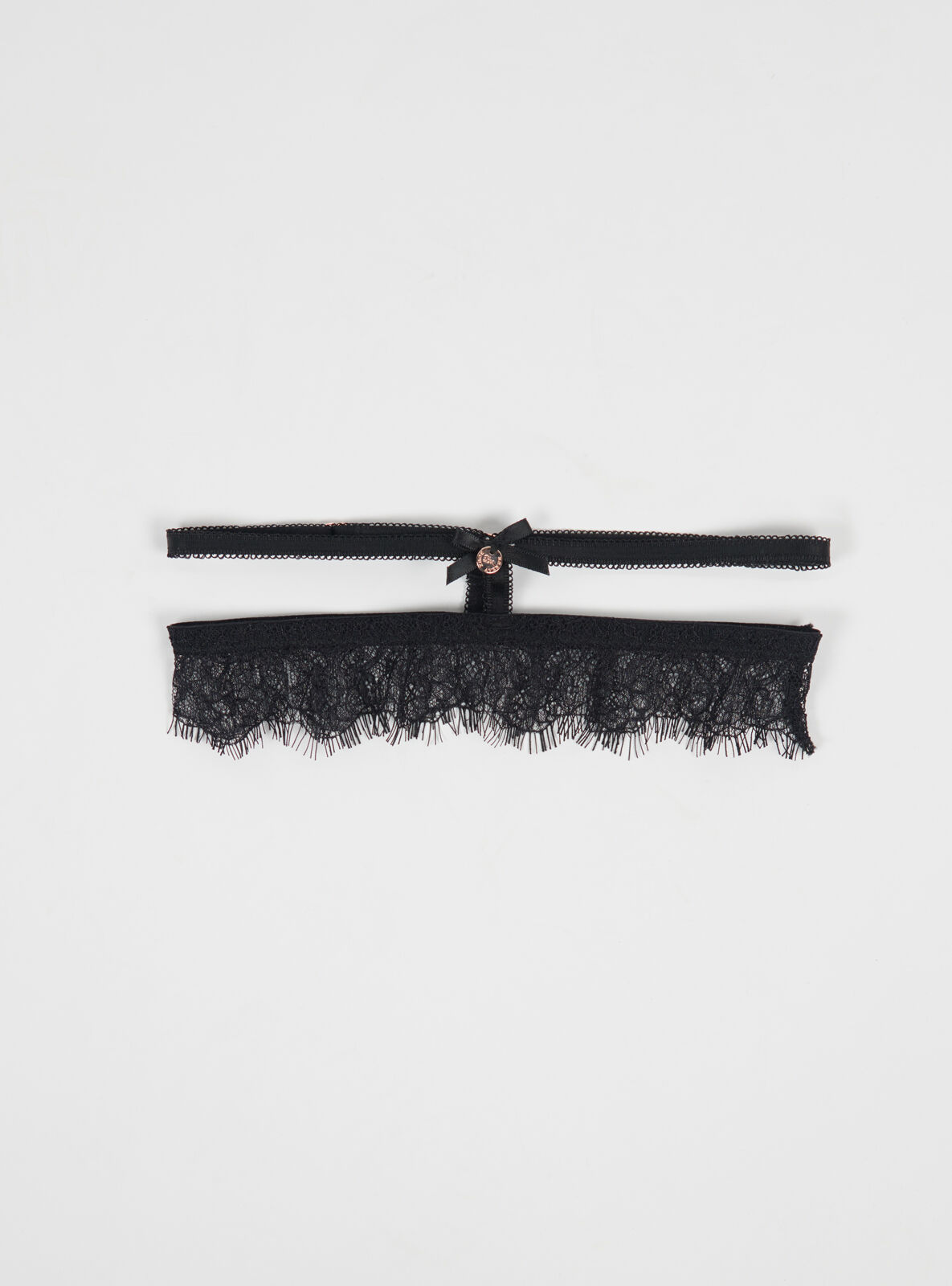 eyelash lace garter belt 2 Pc Set: M/L Garter Belt + Bombshell Eyelash Lace Miraculous Thong Large main image 0