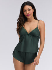 Kaya satin short cami set