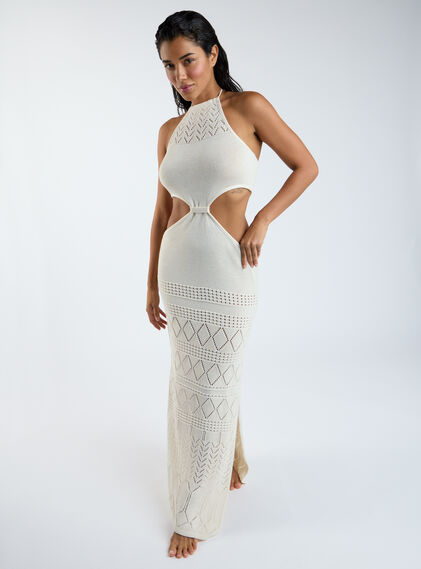 Knitted cut out maxi dress