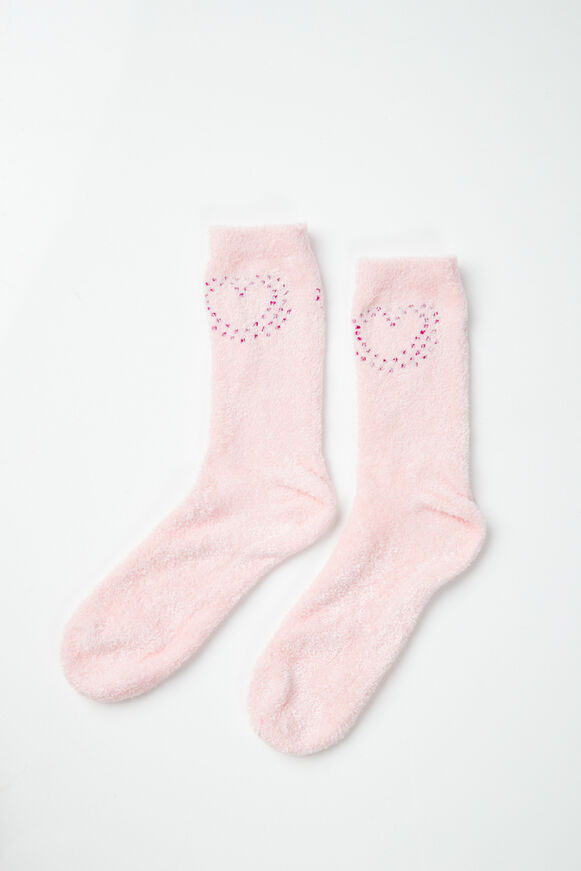 2 pack heart cosy socks