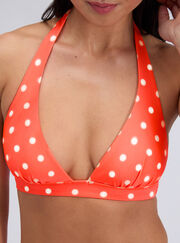 Formentera polka dot triangle bikini top