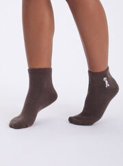 2 pack Dalmatian knitted trainer socks