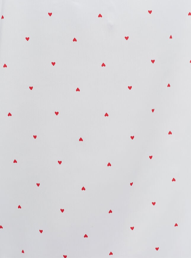 Heart satin short pyjama set