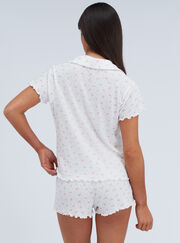 Rosebud pointelle short pyjama set