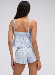 Bow cotton short pyjama set