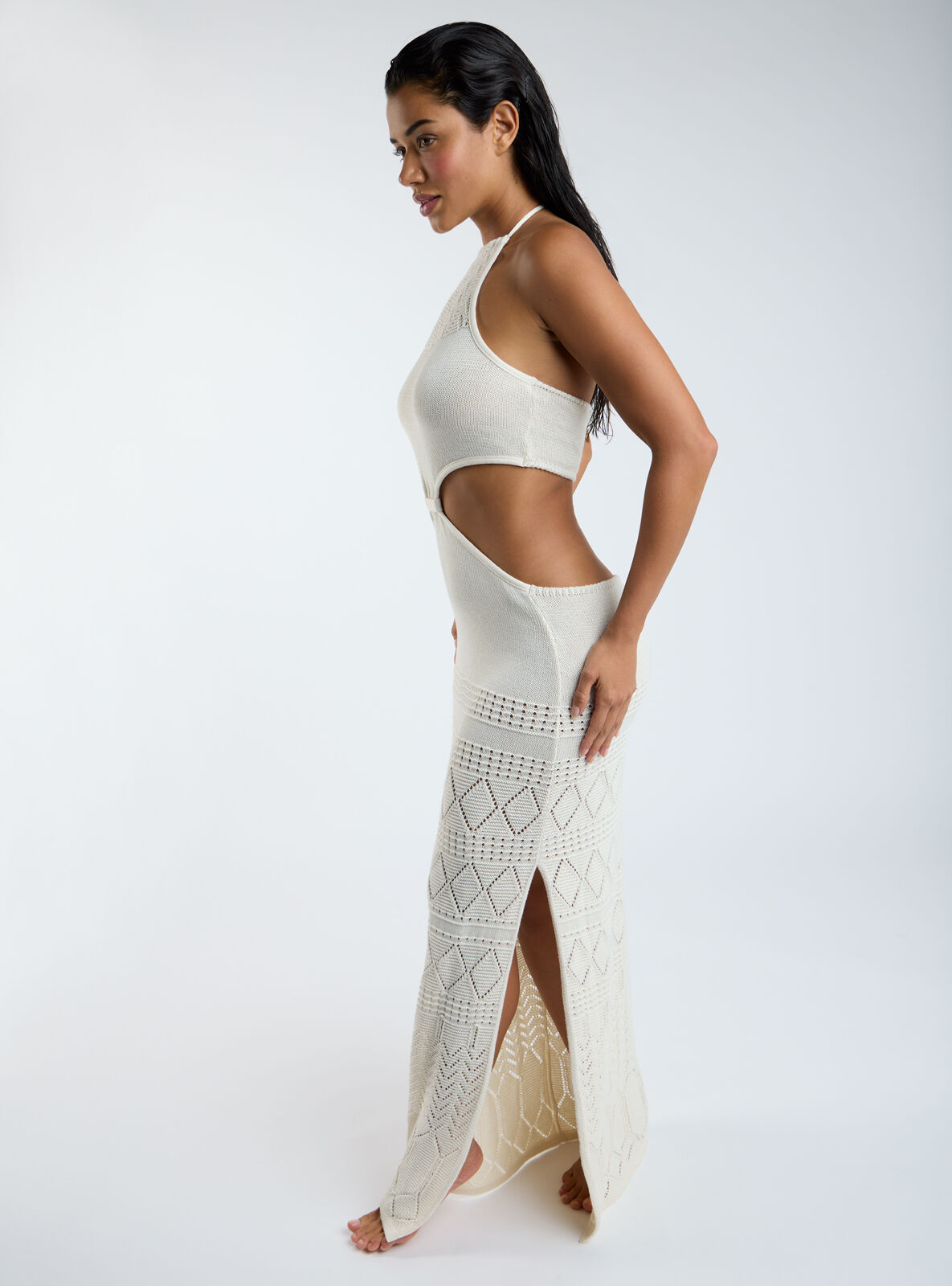 floral knitted dress Baltic Born Womens Myra Sweater Dress | Ivory + Coral Floral