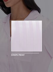 Striped satin long pyjama set