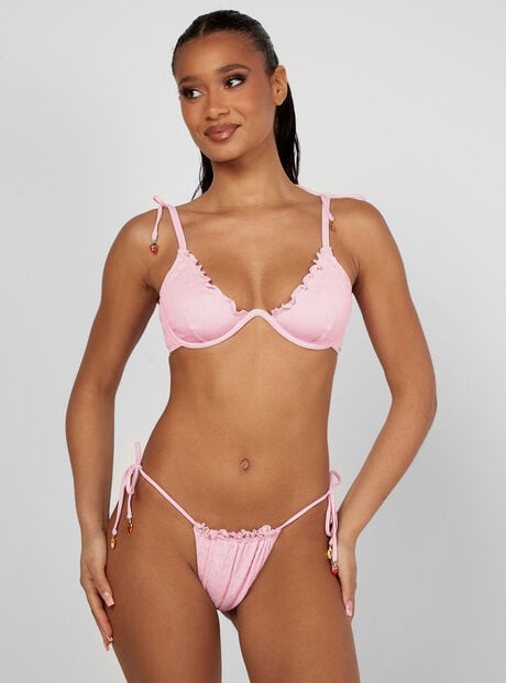 Ibiza strawberry tassle string side bikini briefs
