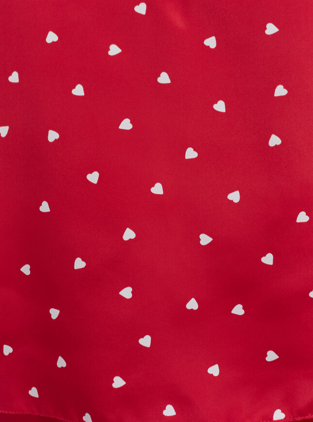 Amelia heart satin short pyjama set