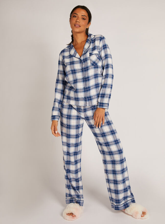 Heart check cotton pyjamas in a bag