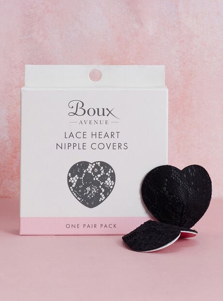 Heart lace nipple covers