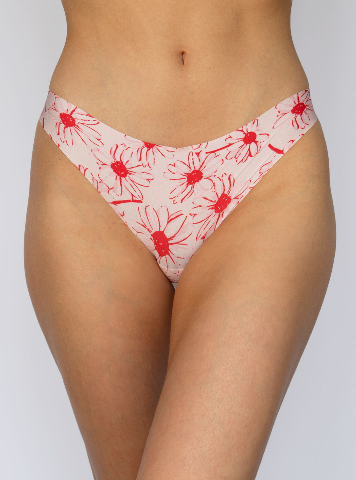 Boux Avenue Daisy print bonded microfibre thong - Red Mix - 12