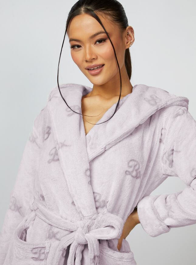 Bx logo short hooded dressing gown