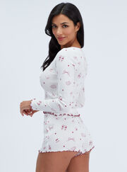Self-care pointelle short pyjama set