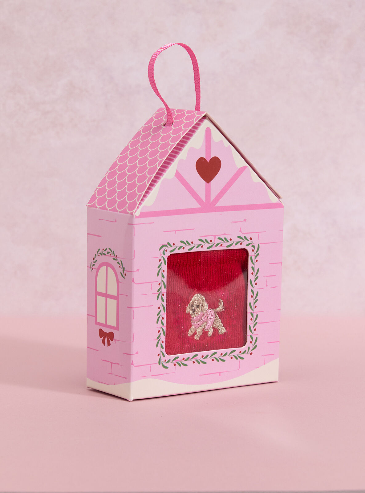 Cockapoo sock gift box | Red Mix | Boux Avenue UK