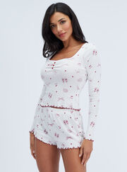 Self-care pointelle short pyjama set
