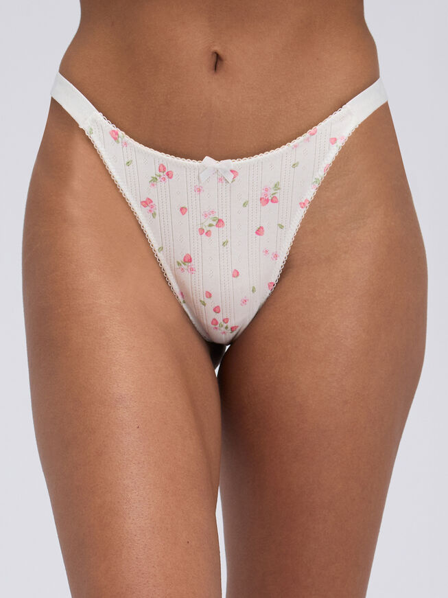 Gigi pointelle berry thong