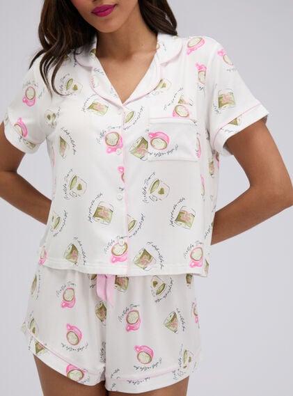 Matcha modal short pyjama set