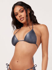 Rio ruched multiway triangle bikini top