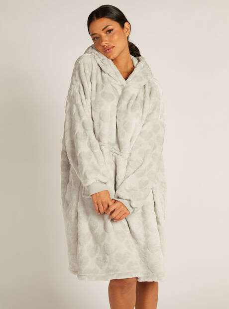 Fluffy heart oversized cosy hoodie