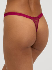 Fran lace high leg thong