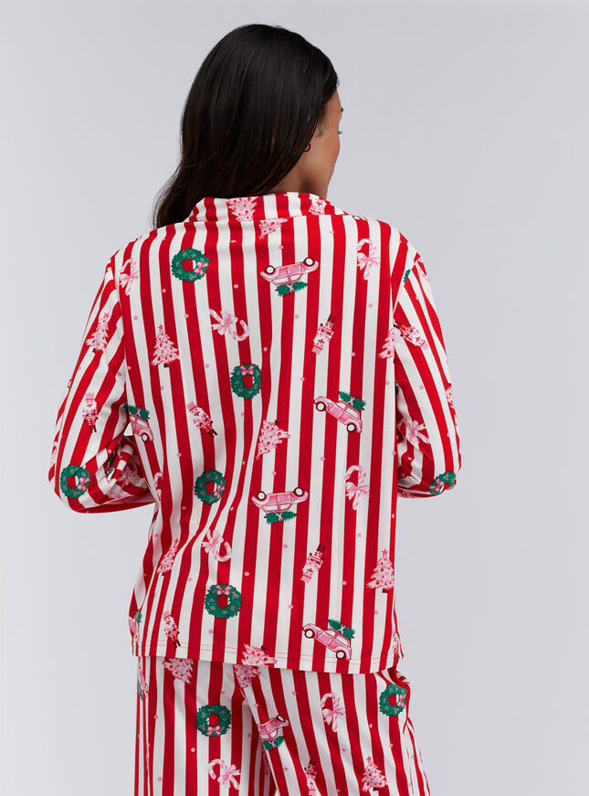 Striped Christmas pyjamas in a bag