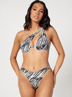 Ibiza zebra asymmetric bikini top