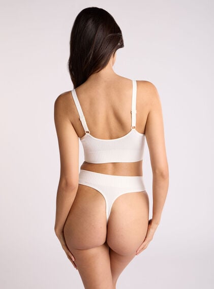 Nursing ribbed seamless heart embroidered bralette