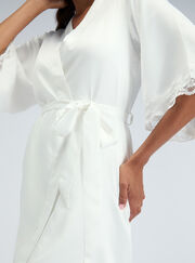 Amelia matte satin short robe