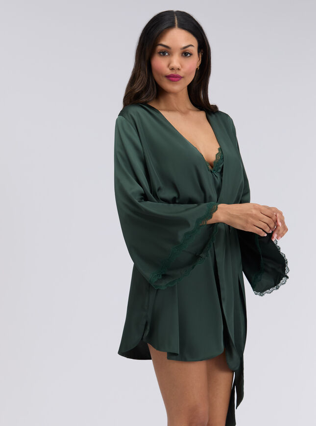 Kaya satin short robe