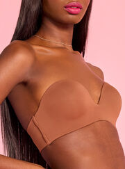 Strapless microfibre multiway bra