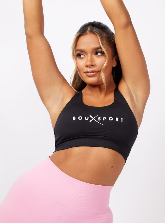 Sculpting strappy sports crop top