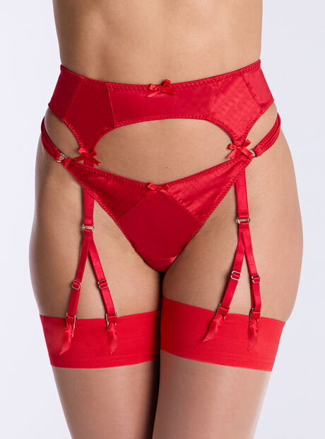 Phoenix satin suspender belt