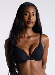 Padded microfibre plunge t-shirt bra