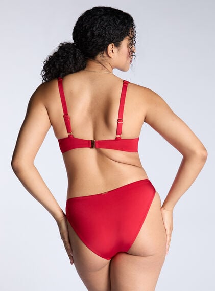 Lido ruched plunge bikini top