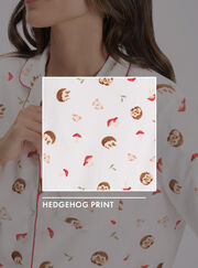 Hedgehog garden fleece pyjamas in a bag