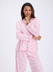Ditsy heart fleece pyjamas in a bag