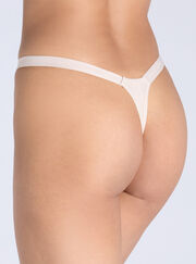 Amiee ribbed high leg thong