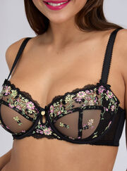 Zinnia embroidered balconette bra