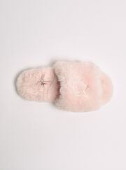 Heart embellished slider slippers