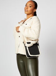 Borg oversized shacket